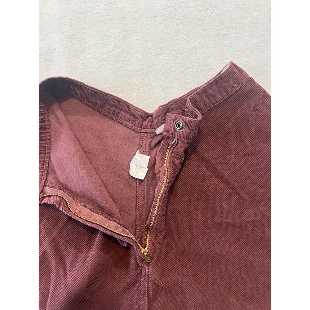 American Apparel Jeans Burgundy Corduroy Cotton Denim Skater Mini Skirt S Vintag - Picture 3 of 8